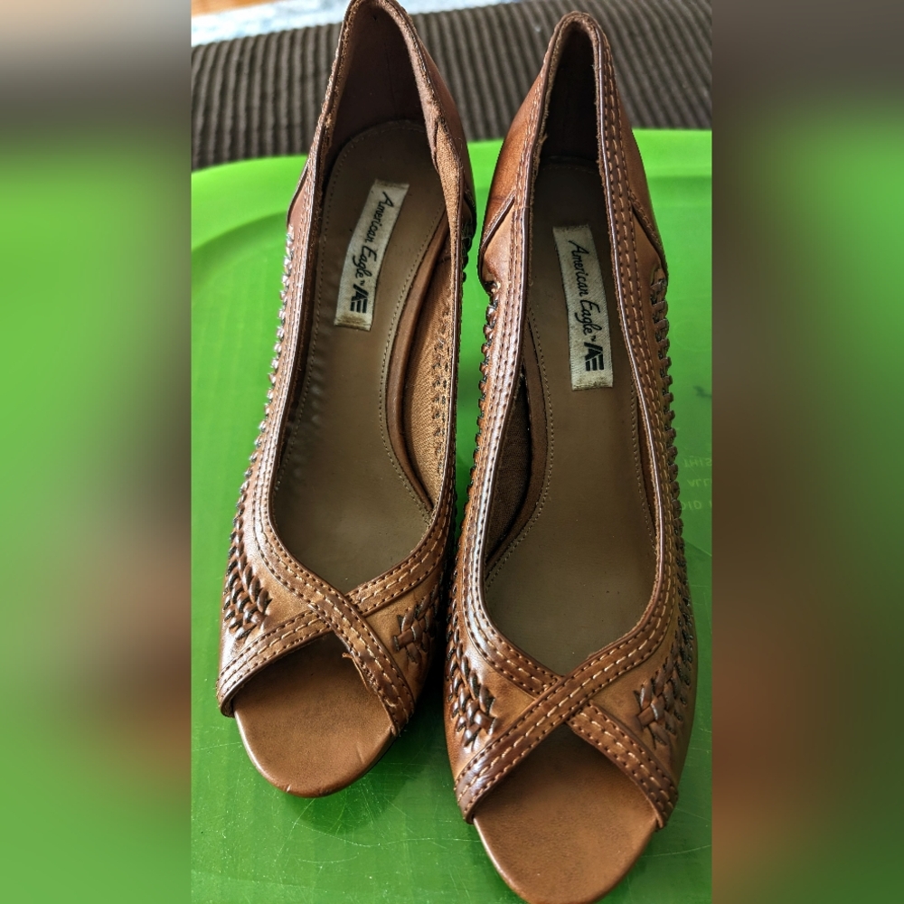 Brown Leather Heels